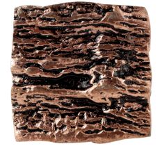 Square Bark Shape Antique Copper Aluminium Dresser Knob